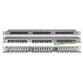 Патч-панель 0,5U, 19'', 24хRJ45, FTP, кат.5e, Dual IDC, Hyperline PPHD-19-24-8P8C-C5E-SH-110D