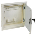 Шкаф настенный 400х400мм, встраиваемый, дверь стеклянная, белый, LINEA R, ITK LR16-4H41-G