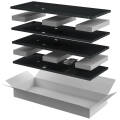 Комплект боковых стенок для напольных шкафов 24U, 1000мм, черный, LINEA E, ITK LE05-24UX1-X