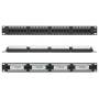 Патч-панель 24xRJ45, 1U, 19'', UTP, кат. 5e, черная, EC-URP-24-UD2
