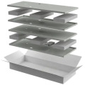 Комплект боковых стенок для напольных шкафов 24U, 1000мм, серый, LINEA E, ITK LE35-24UX1-X