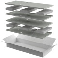 Комплект боковых стенок для напольных шкафов 24U, 1000мм, серый, LINEA N, ITK LN35-24UX1-X 