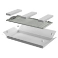 Комплект боковых стенок для напольных шкафов 28U, 1000мм, серый, LINEA N, ITK LN35-28UX1-X