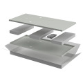 Комплект боковых стенок для напольных шкафов 33U, серый, LINEA N, ITK LN35-33UX6-X