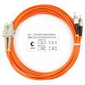 Шнур оптический SC/UPC-FC/UPC, МM, 62.5/125, 10м, LSZH, Duplex, оранж., Cabeus FOP-62-SC-FC-10m