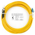 Шнур оптический LC/UPC-ST/UPC, SM, 10м, LSZH, Duplex, желтый, Cabeus FOP(d)-9-LC-ST-10m