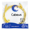 Патч-корд UTP 4 пары, Кат.5е, 2xRJ45, PVC, 3м, желтый, Cabeus PC-UTP-RJ45-Cat.5e-3m-YL