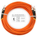 Шнур оптический ST/UPC-ST/UPC, МM, 62.5/125, 25м, LSZH, Duplex, оранж., Cabeus FOP-62-ST-ST-25m