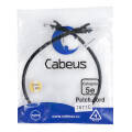 Патч-корд UTP 4 пары, Кат.5е, 2xRJ45, PVC, 0.5м, черный, Cabeus PC-UTP-RJ45-Cat.5e-0.5m-BK