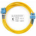 Шнур оптический SC/UPC-SC/UPC, SM, 5м, LSZH, Duplex, желтый, Cabeus FOP(d)-9-SC-SC-5m