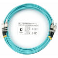 Шнур оптический FC/UPC–FC/UPC, МM, 50/125, OM3, 5м, LSZH, Duplex, бирюз., Cabeus FOP-50-FC-FC-5m