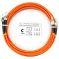 Шнур оптический FC/UPC–ST/UPC, МM, 62.5/125, 5м, LSZH, Duplex, оранж., Cabeus FOP-62-FC-ST-5m