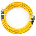 Шнур оптический FC/UPC-ST/UPC, SM, 15м, LSZH, Duplex, желтый, Cabeus FOP(d)-9-FC-ST-15m