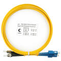 Шнур оптический SC/UPC-ST/UPC, SM, 3м, LSZH, Duplex, желтый, Cabeus FOP(d)-9-SC-ST-3m