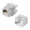 Вставка Keystone Jack RJ-45(8р8с), Кат.5e, Dual IDC., серая, Cabeus KJ-RJ45-Cat.5e-SH-180 Degree