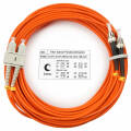 Шнур оптический SC/UPC-ST/UPC, МM, 62.5/125, 20м, LSZH, Duplex, оранж., Cabeus FOP-62-SC-ST-20m