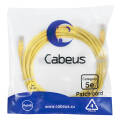 Патч-корд UTP 4 пары, Кат.5е, 2xRJ45, PVC, 5м, желтый, Cabeus PC-UTP-RJ45-Cat.5e-5m-YL