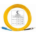 Шнур оптический SC/UPC-ST/UPC, SM, 25м, LSZH, Simplex, желтый, Cabeus FOP(s)-9-SC-ST-25m