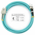 Шнур оптический SC/UPC-ST/UPC, МM, 50/125, OM3, 5м LSZH, Duplex, бирюз., Cabeus FOP-50-SC-ST-5m