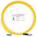 Шнур оптический LC/UPC–FC/UPC, SM, 3м, LSZH, Simplex, желтый, Cabeus FOP(s)-9-LC-FC-3m