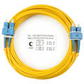 Шнур оптический SC/UPC-SC/UPC, SM, 15м, LSZH, Duplex, желтый, Cabeus FOP(d)-9-SC-SC-15m