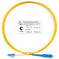 Шнур оптический LC/UPC - SC/UPC, SM, 1м, LSZH, Simplex, желтый, Cabeus FOP(s)-9-LC-SC-1m