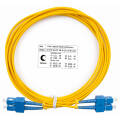 Шнур оптический SC/UPC-SC/UPC, SM, 3м, LSZH, Duplex, желтый, Cabeus FOP(d)-9-SC-SC-3m