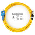 Шнур оптический SC/UPC-FC/UPC, SM, 7м, LSZH, Duplex, желтый, Cabeus FOP(d)-9-SC-FC-7m