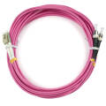 Шнур оптический LC/UPC-ST/UPC, MM, 50/125, 7м, LSZH, Duplex, маджента, Cabeus FOP-50-OM4-LC-ST-7m