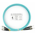 Шнур оптический FC/UPC–ST/UPC, МM, 50/125, OM3, 2м, LSZH, Duplex, бирюз., Cabeus FOP-50-FC-ST-2m