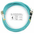 Шнур оптический LC/UPC–ST/UPC, МM, 50/125, OM3, 5м, LSZH, Duplex, бирюз., Cabeus FOP-50-LC-ST-5m