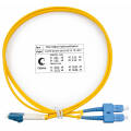 Шнур оптический LC/UPC-SC/UPC, SM, 1м, LSZH, Duplex, желтый,Cabeus FOP(d)-9-LC-SC-1m