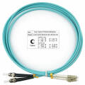 Шнур оптический LC/UPC–ST/UPC, МM, 50/125, OM3, 2м, LSZH, Duplex, бирюз., Cabeus FOP-50-LC-ST-2m