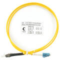 Шнур оптический LC/UPC-ST/UPC, SM, 1,5м, LSZH, Duplex, желтый, Cabeus FOP(d)-9-LC-ST-1,5m