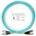 Шнур оптический FC/UPC–FC/UPC, МM, 50/125, OM3, 3м, LSZH, Duplex, бирюз., Cabeus FOP-50-FC-FC-3m