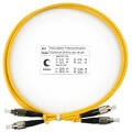 Шнур оптический FC/UPC-FC/UPC, SM, 1м, Duplex, желтый, Cabeus FOP(d)-9-FC-FC-1m