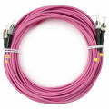 Шнур оптический FC/UPC-ST/UPC, MM, 50/125, 20м, Duplex, маджента, Cabeus FOP-50-OM4-FC-ST-20m