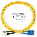 Шнур оптический SC/UPC-ST/UPC, SM, 2м, Duplex, желтый, Cabeus FOP(d)-9-SC-ST-2m