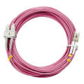 Шнур оптический LC/UPC-SC/UPC, MM, 50/125, 25м, Duplex, маджента, Cabeus FOP-50-OM4-LC-SC-25m