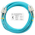 Шнур оптический SC/UPC-SC/UPC, МM, 50/125, OM3, 25м, Duplex, бирюз., Cabeus FOP-50-SC-SC-25m