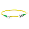 Шнур оптический FC/APC-ST/APC, SM, 10м, Simplex, желтый, Hyperline FC-S2-9-FC/AR-ST/AR-H-10M-LSZH-YL