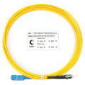 Шнур оптический SC/UPC-ST/UPC, SM, 3м, Simplex, желтый, Cabeus FOP(s)-9-SC-ST-3m