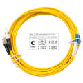 Шнур оптический LC/UPC-FC/UPC, SM, 5м, Duplex, желтый, Cabeus FOP(d)-9-LC-FC-5m