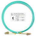 Шнур оптический LC/UPC-LC/UPC, МM, 50/125, OM3, 2м, Duplex, бирюз., Cabeus FOP-50-LC-LC-2m