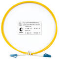 Шнур оптический LC/UPC-LC/UPC, SM, 1м, Simplex, желтый, Cabeus FOP(s)-9-LC-LC-1m