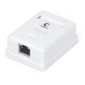 Розетка компьютерная RJ-45, кат.6, экран., одинарная, внешняя, Cabeus WS-8P8C-Cat.6-SH-1