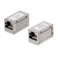 Адаптер проходной, Кат.6, FTP, тип RJ45-RJ45, серый, Cabeus CA-8p8c-C6-SH