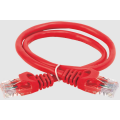 Патч-корд UTP 4 пары, Кат.5е, 2хRJ45, 1м, красный, PVC, GENERICA PC04-C5EU-1M-G