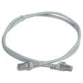 Патч-корд FTP 4 пары, Кат.5е, 2хRJ45, 0,5м, серый, PVC, GENERICA PC01-C5EF-05M-G