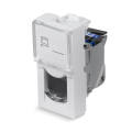 Вставка Mosaic Keystone Jack RJ-45(8р8с), Кат.6, белая, Cabeus KJ-RJ45-Cat.6-SH-180T-FP-L-22,5